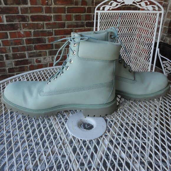 TIMBERLAND Men's 6" Premium Waterproof Light Blue Boots "A1OGW" Size 11.5 - Picture 4 of 9